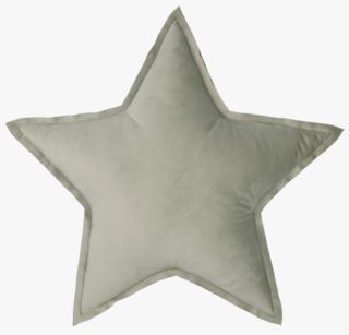 Stjerne Velour prydnadskudde ljusgrön