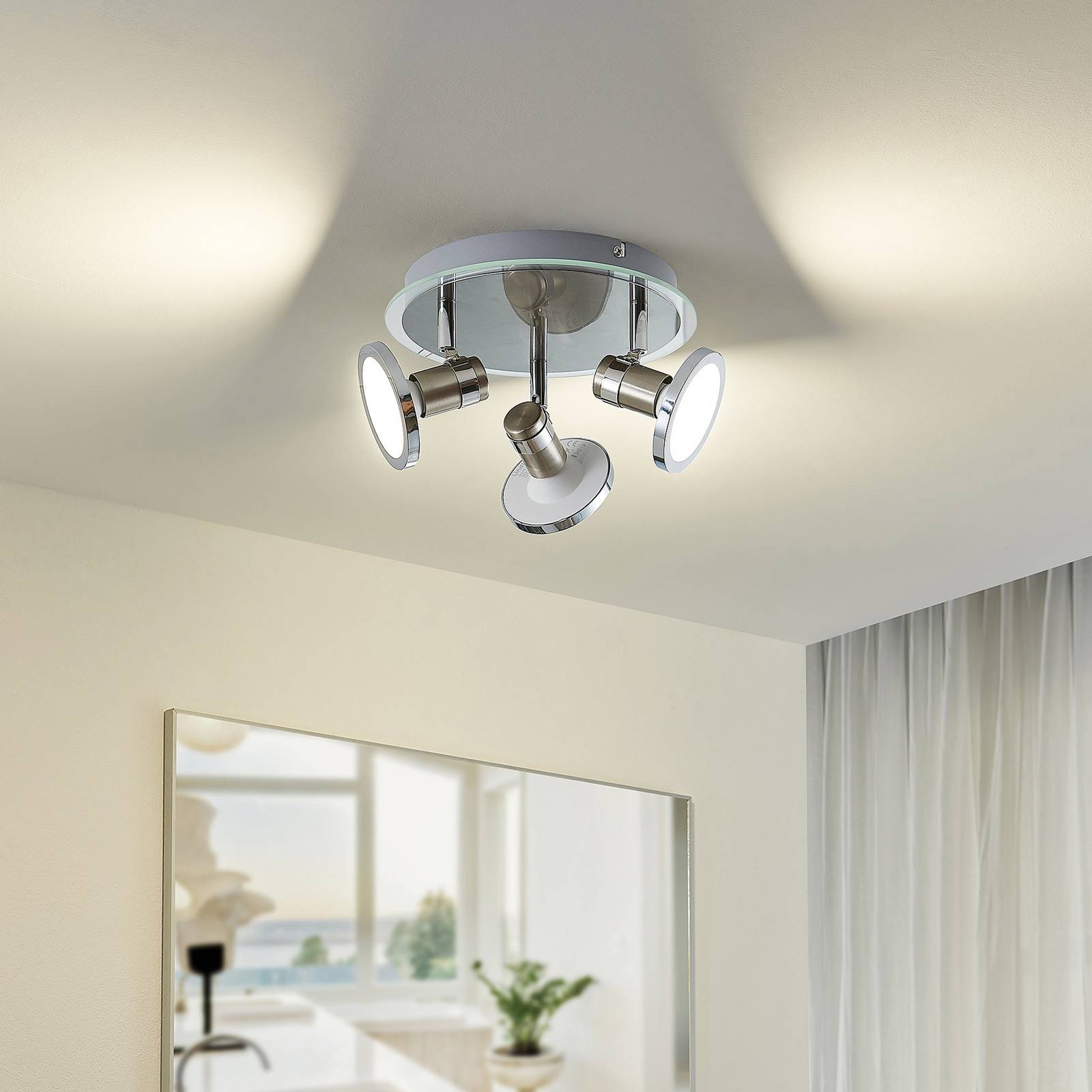 Lindby Stiglio LED-rondell, 3 lampor