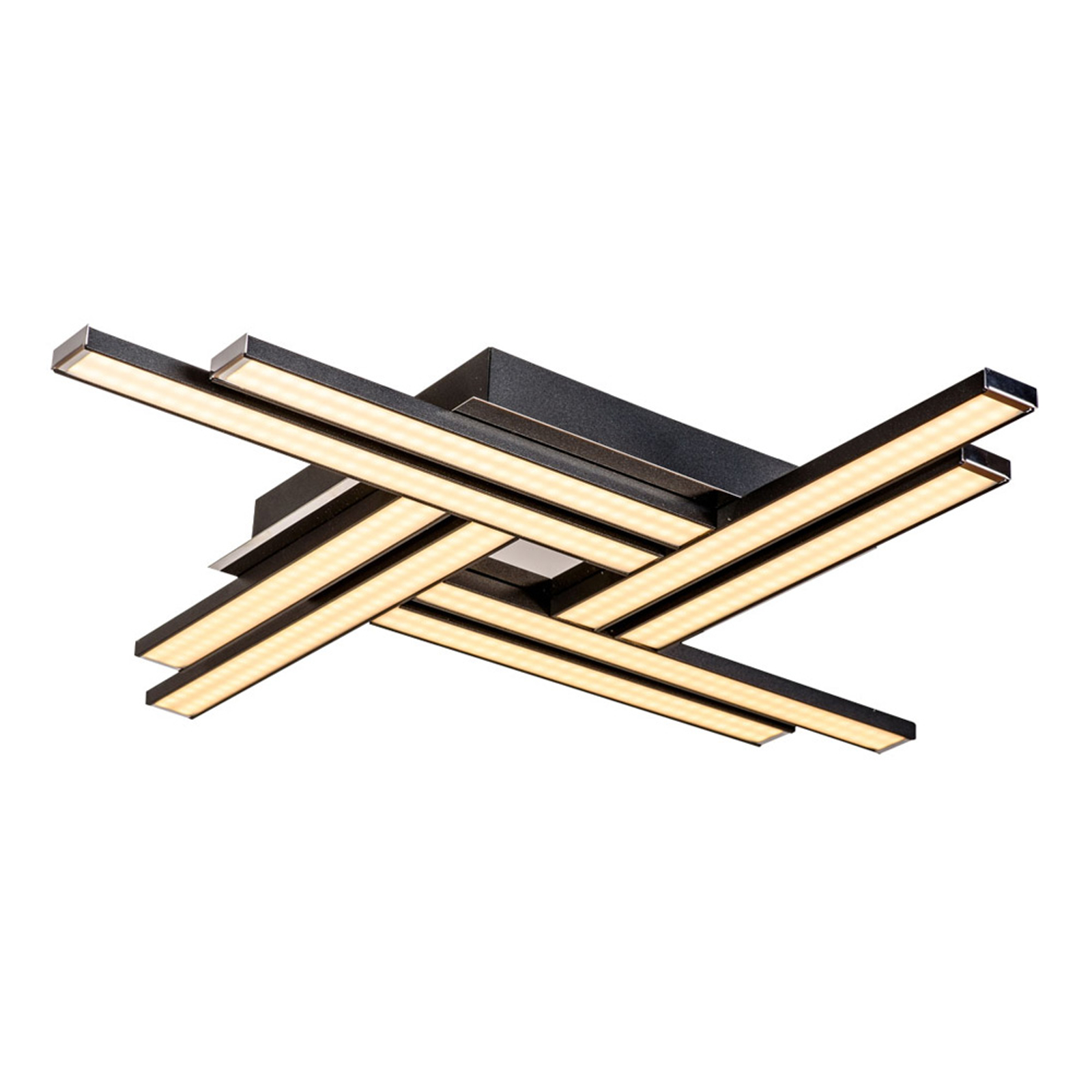 LED-taklampa Largo 8 lampor svart