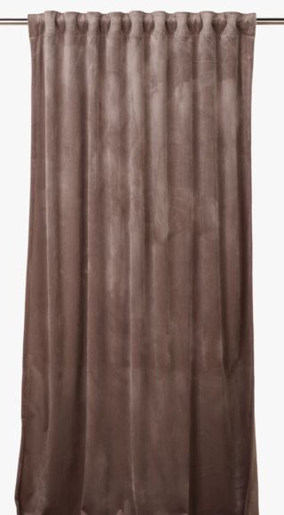 Mali sammet gardin taupe