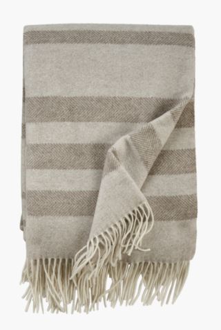 Novel ullpläd beige