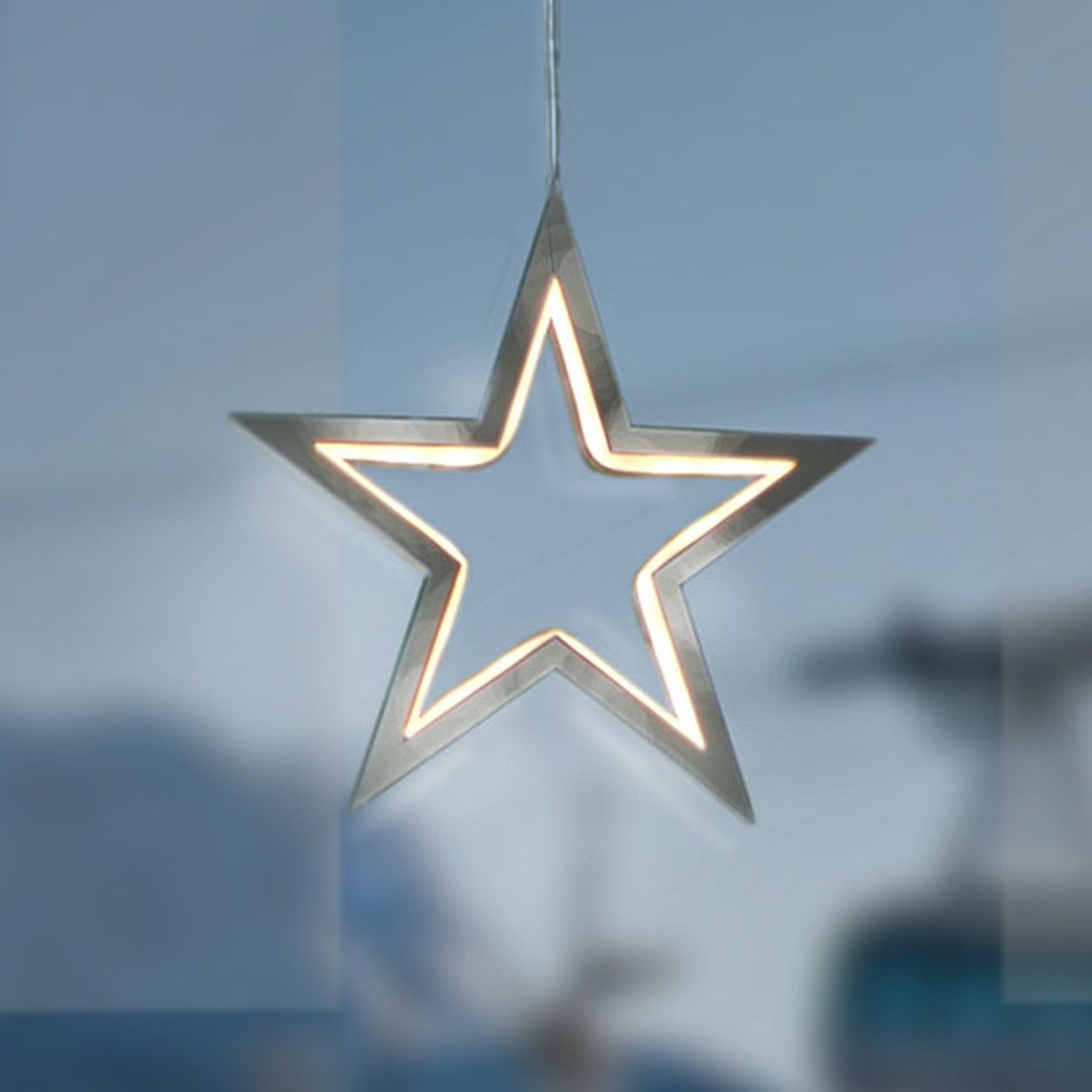 LED-stjärna Lucy krom 18cm