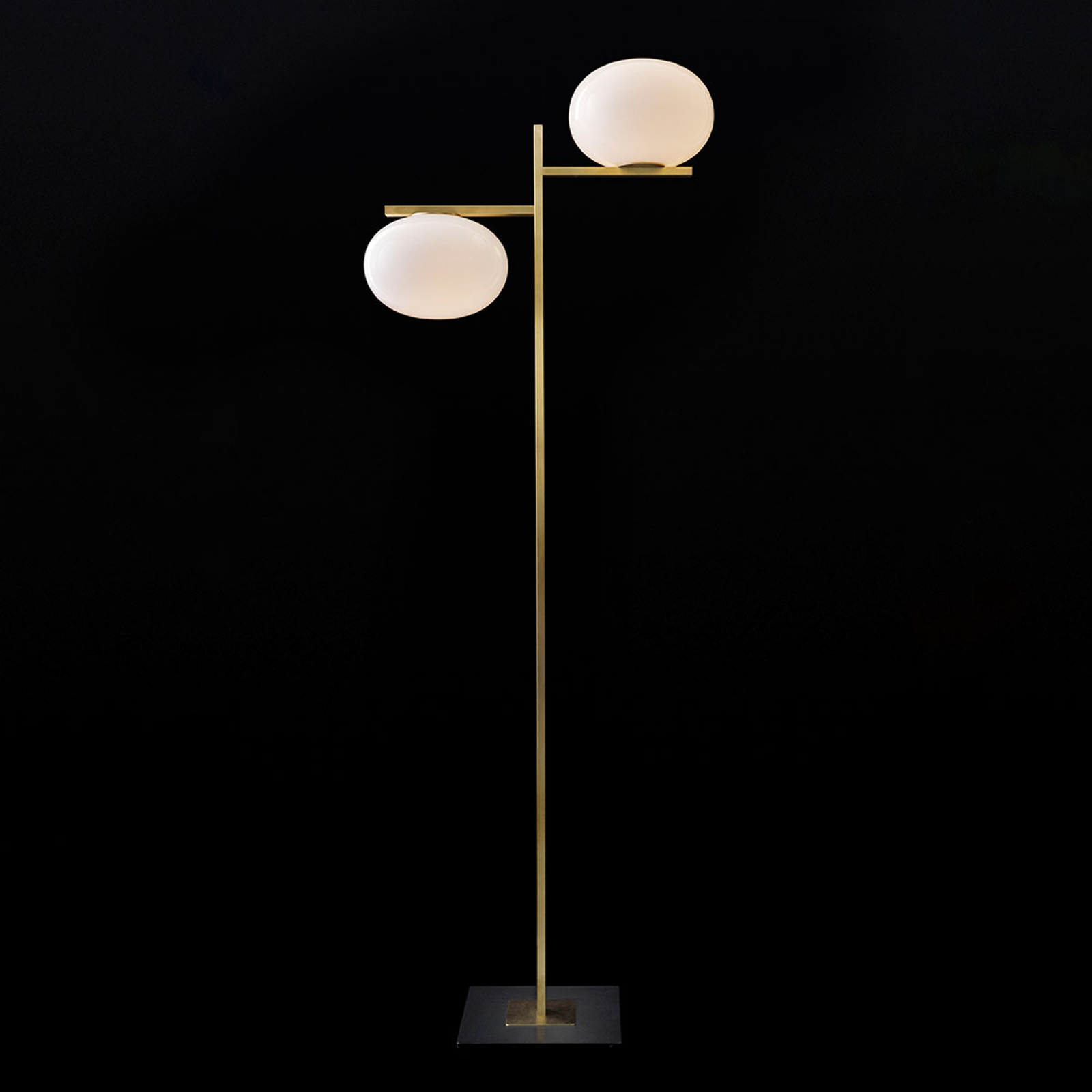 Oluce Alba - golvlampa med dimmer, 2 lampor