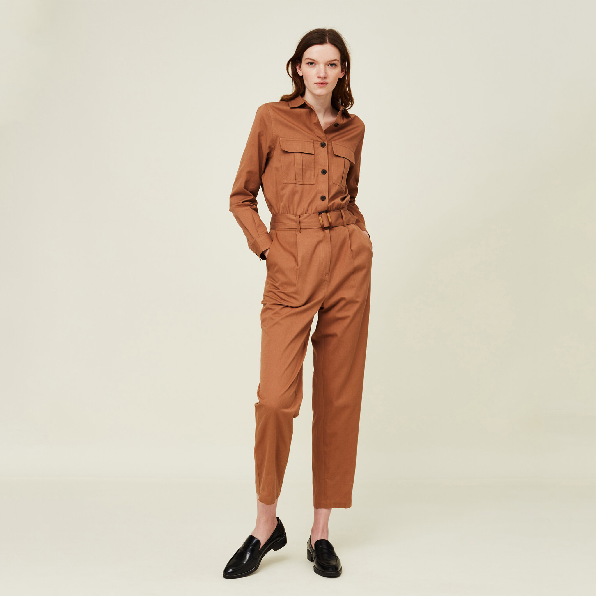 Britt Organic Cotton Cargo Jumpsuit
