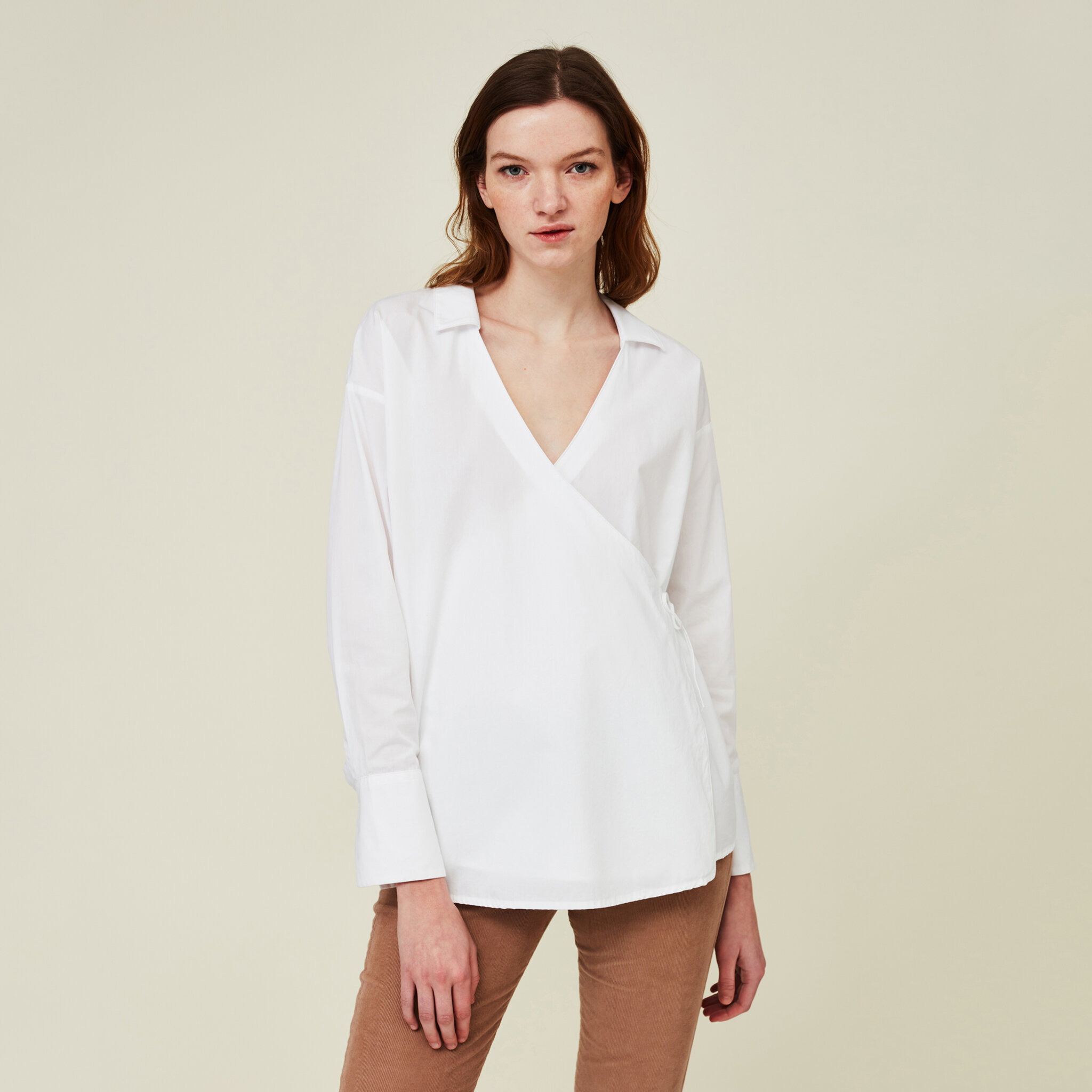 Scarlet Organic Cotton Wrap Shirt