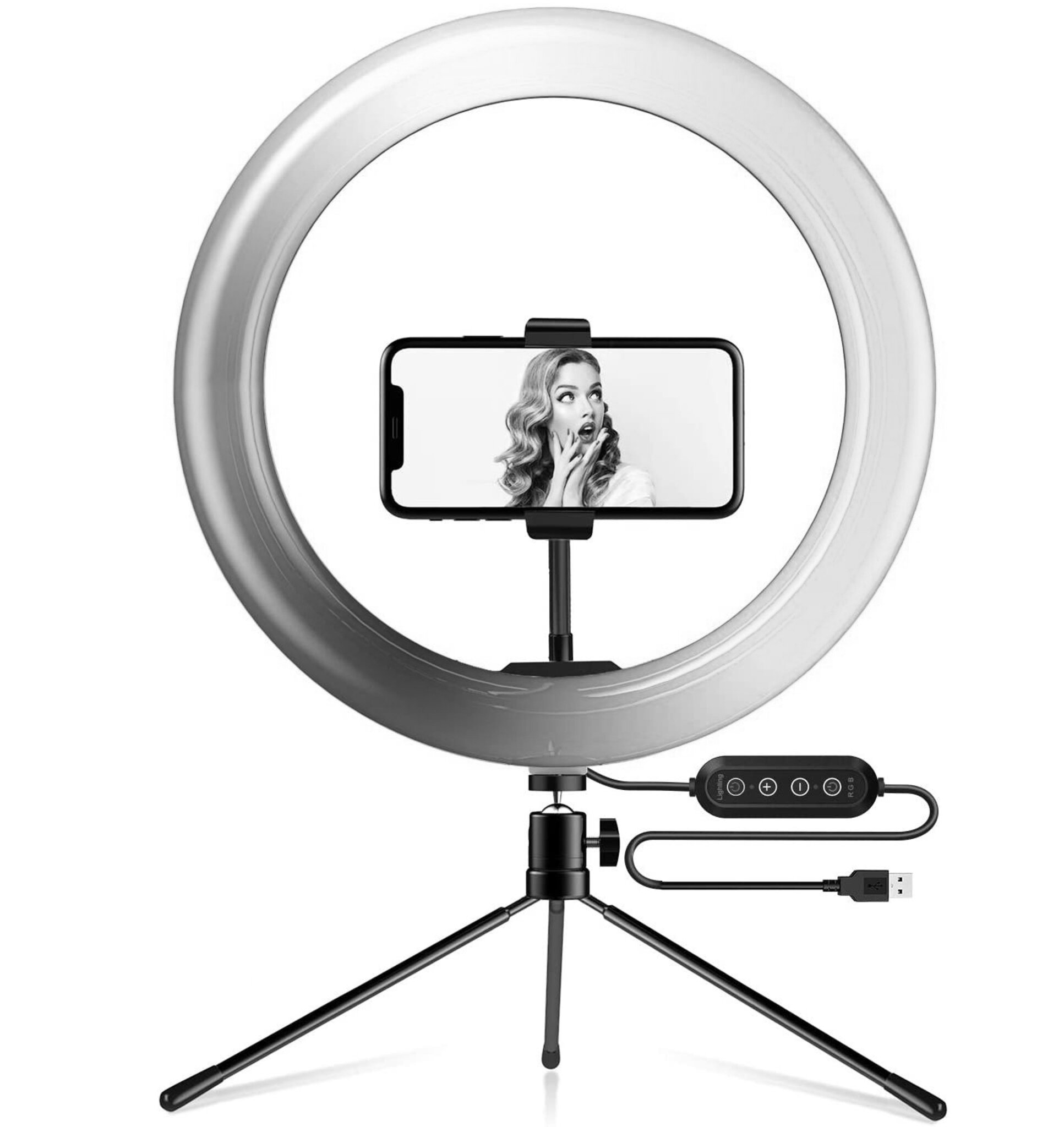 Rgb Led Ring 30cm, Bordsmodell