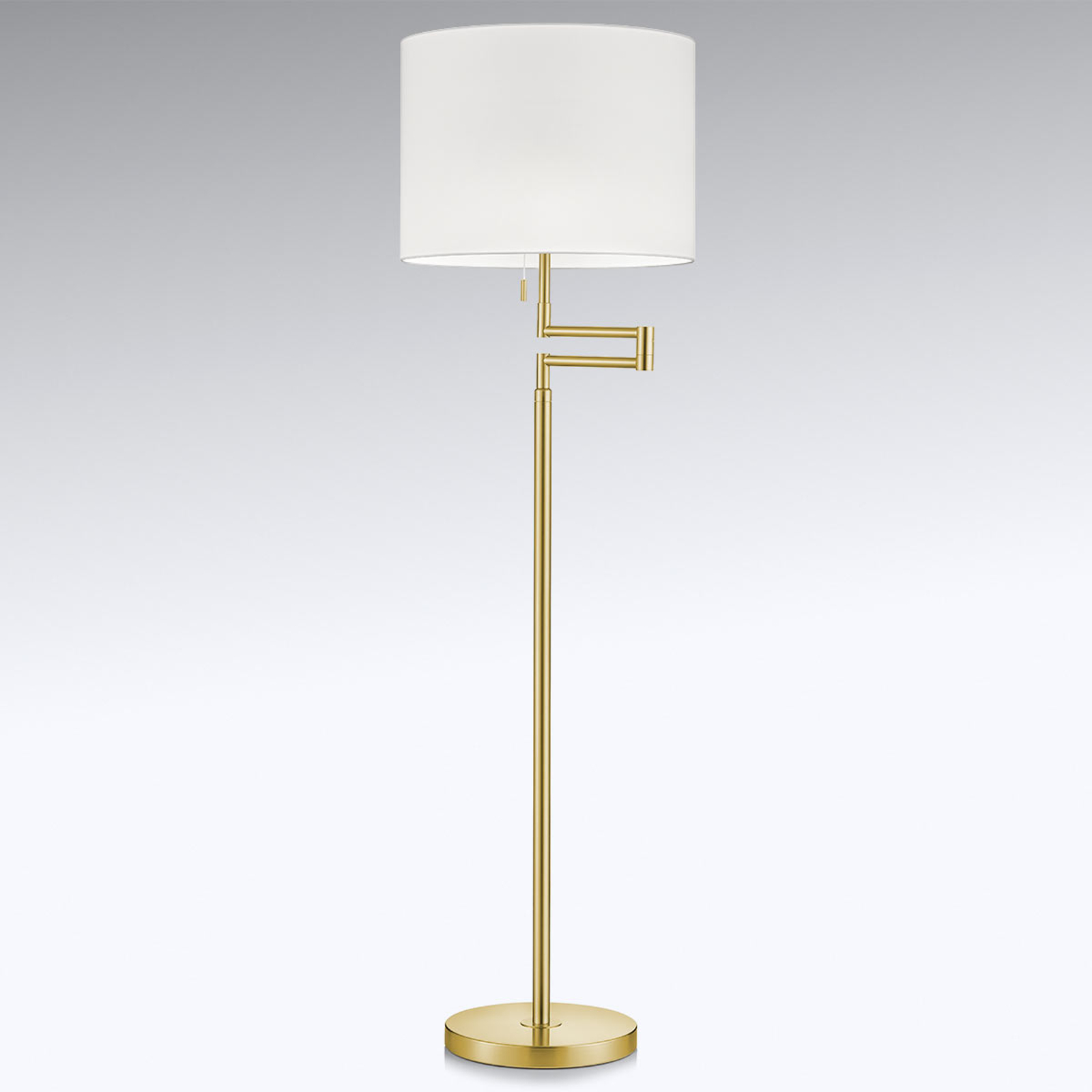 Golvlampa Lilian med LED-dimmer, matt mässing