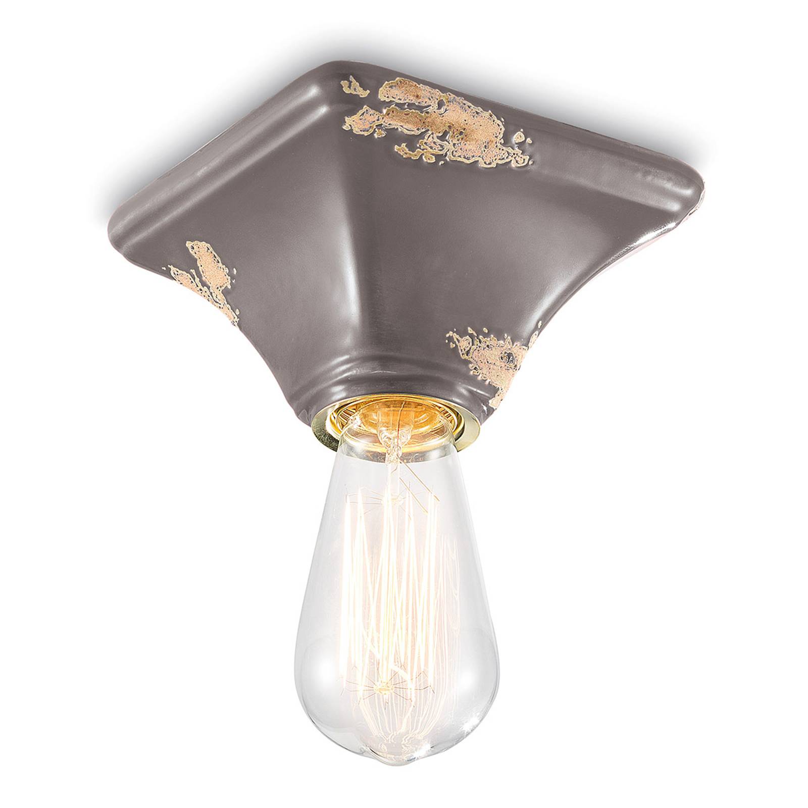 Vintage-taklampa C135 taupe