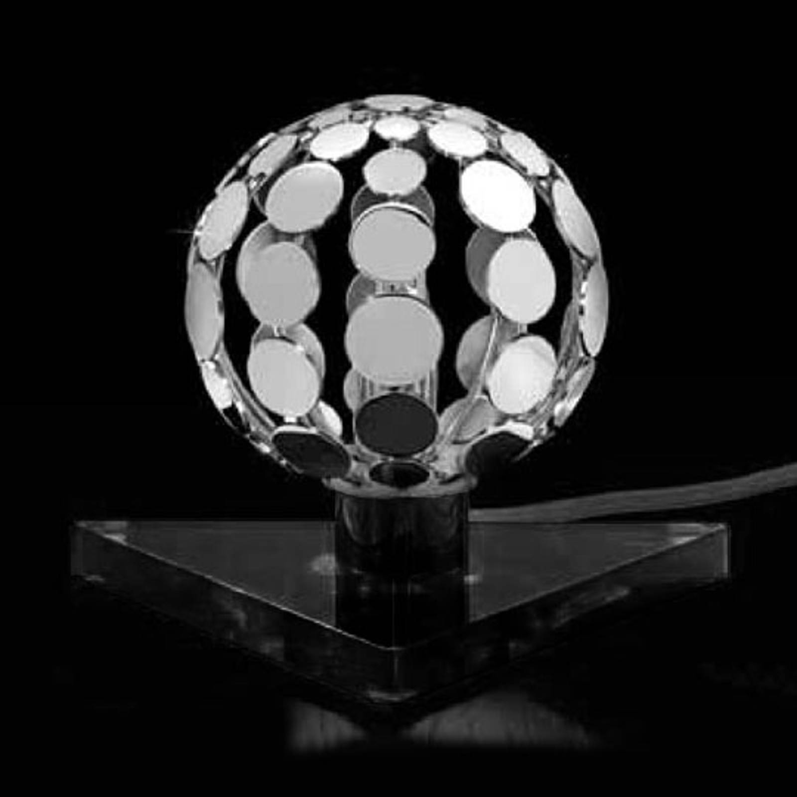 Bordslampa Sfera, 10 cm, med svart fot