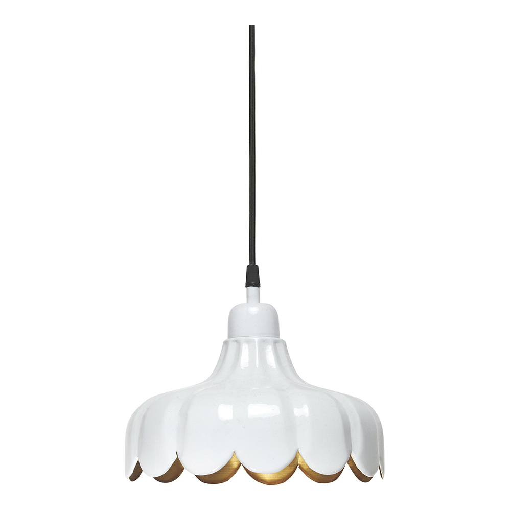 PR Home - Wells Taklampa 24 cm Vit/Guld