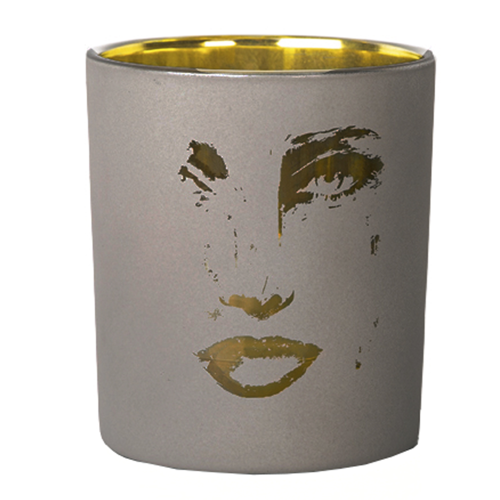 Gynning Design - Piece Of Me Ljuslykta 10 x 9 cm Matt Grå/Guld