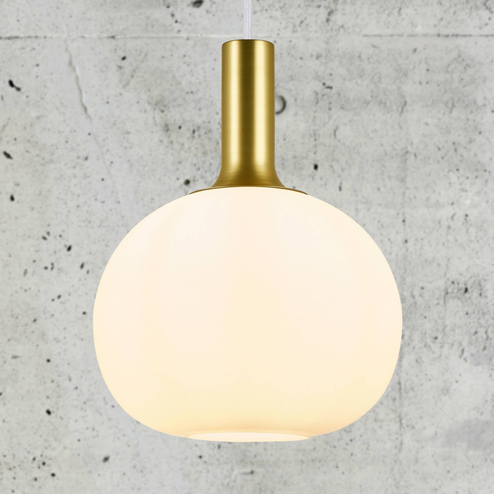 Hänglampa Alton med glasskärm vit Ø 25cm