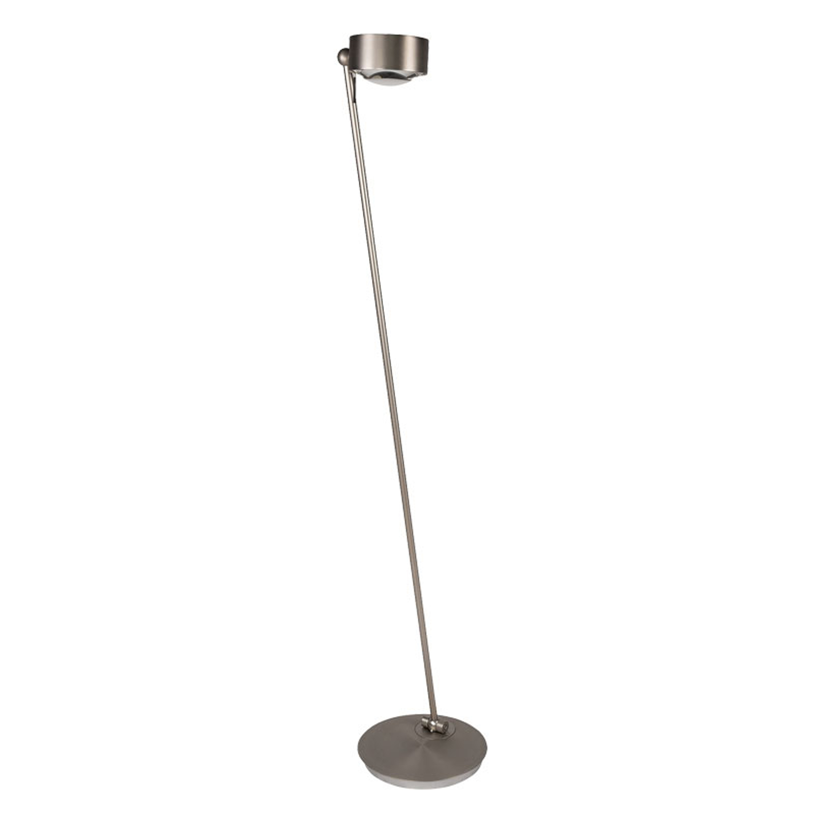 LED-golvlampa Puk Maxx Floor Mini, nickel matt
