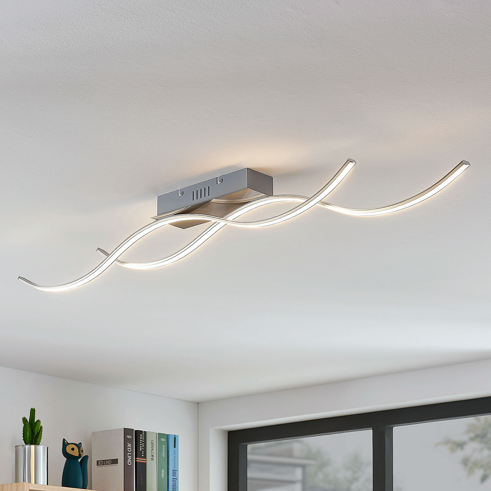 LED-taklampa Safia, vågform, två lampor