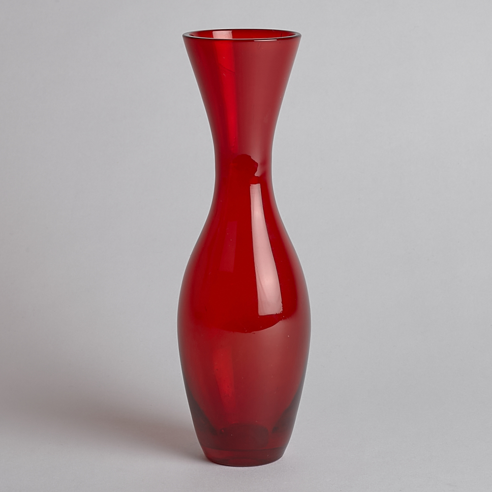 Reijmyre Glasbruk - SÅLD Vas Rött Glas