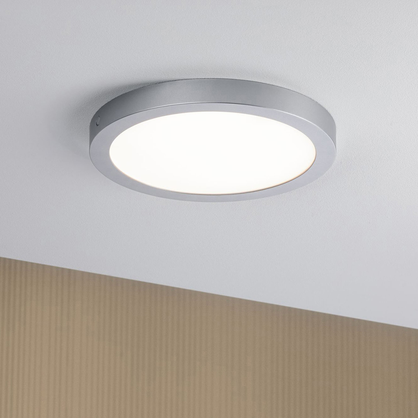 Paulmann Abia LED-taklampa Ø 30 cm krom matt