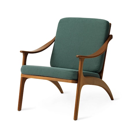 Lean Back Lounge Chair Dark Cyan Teak