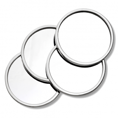 Moon Glasunderlägg Förnicklad mässing 4-pack