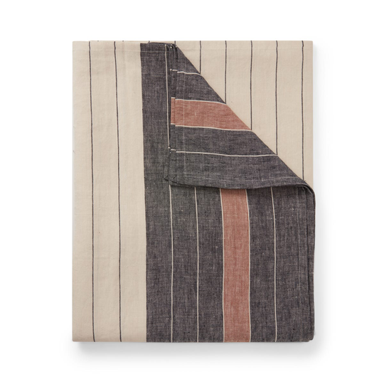 Duk Linen Stripe 140x240cm Linne Beige