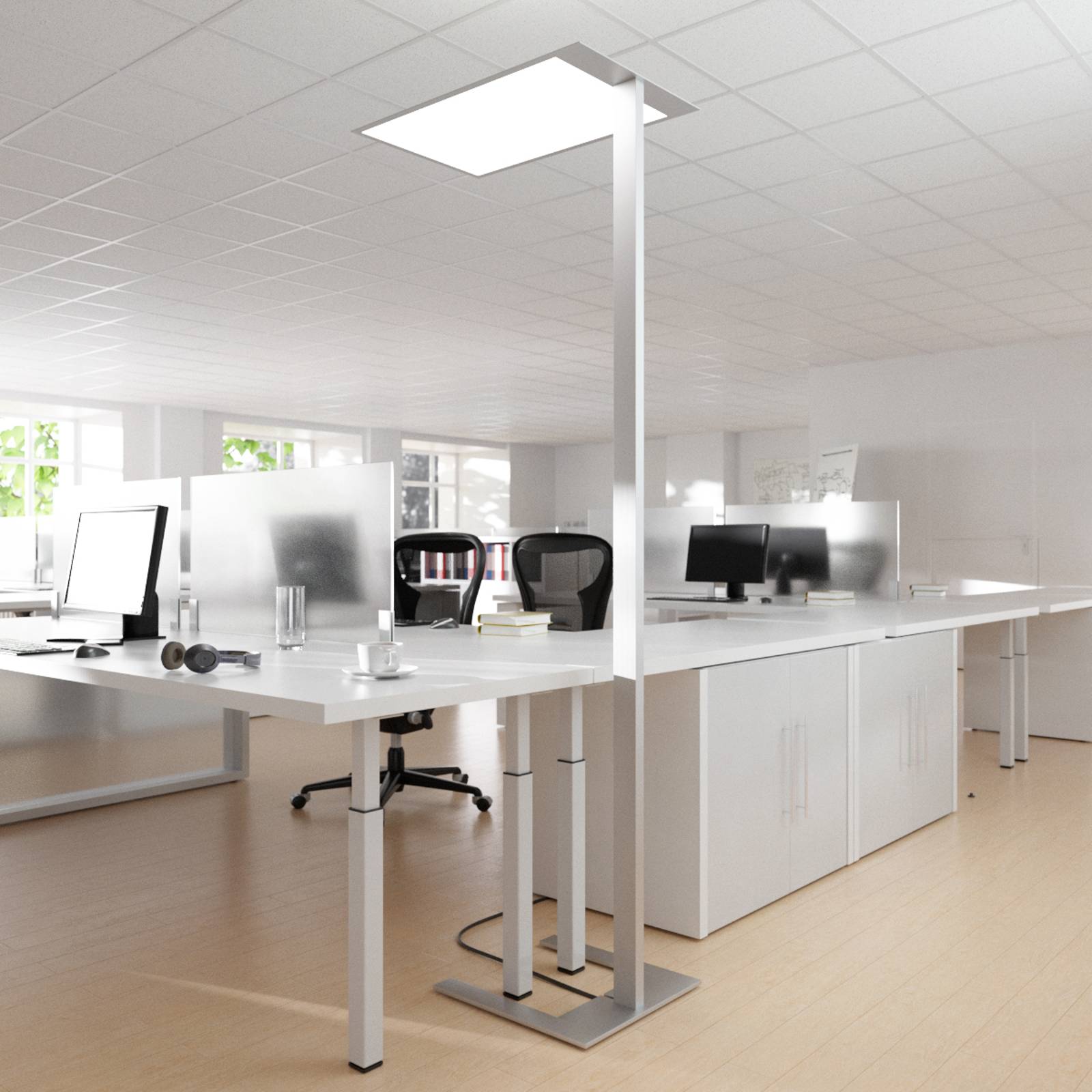 LED-kontorsgolvlampa SL 713SL med dagsljussensor