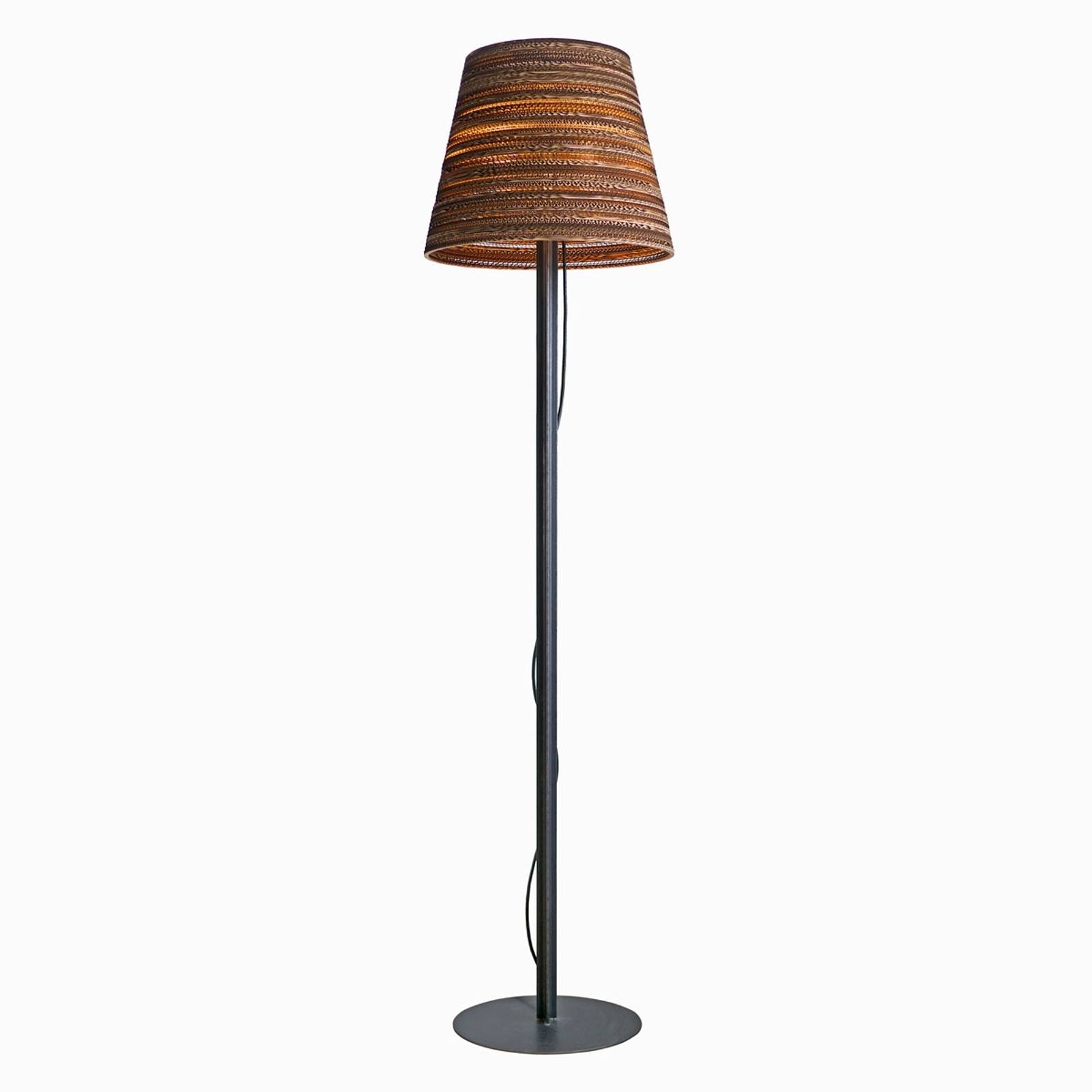 Golvlampa med pappskärm - lutbar