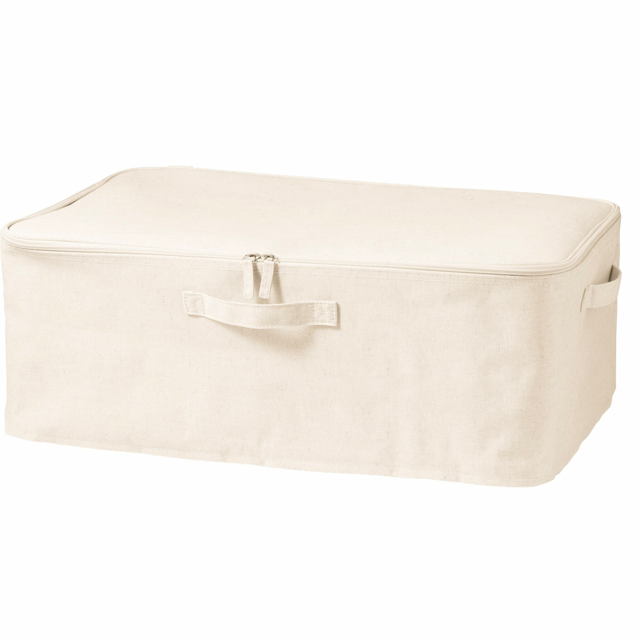 Förvaringslåda Med Zip I Bomullslin 59x39x23cm, 59x39x23