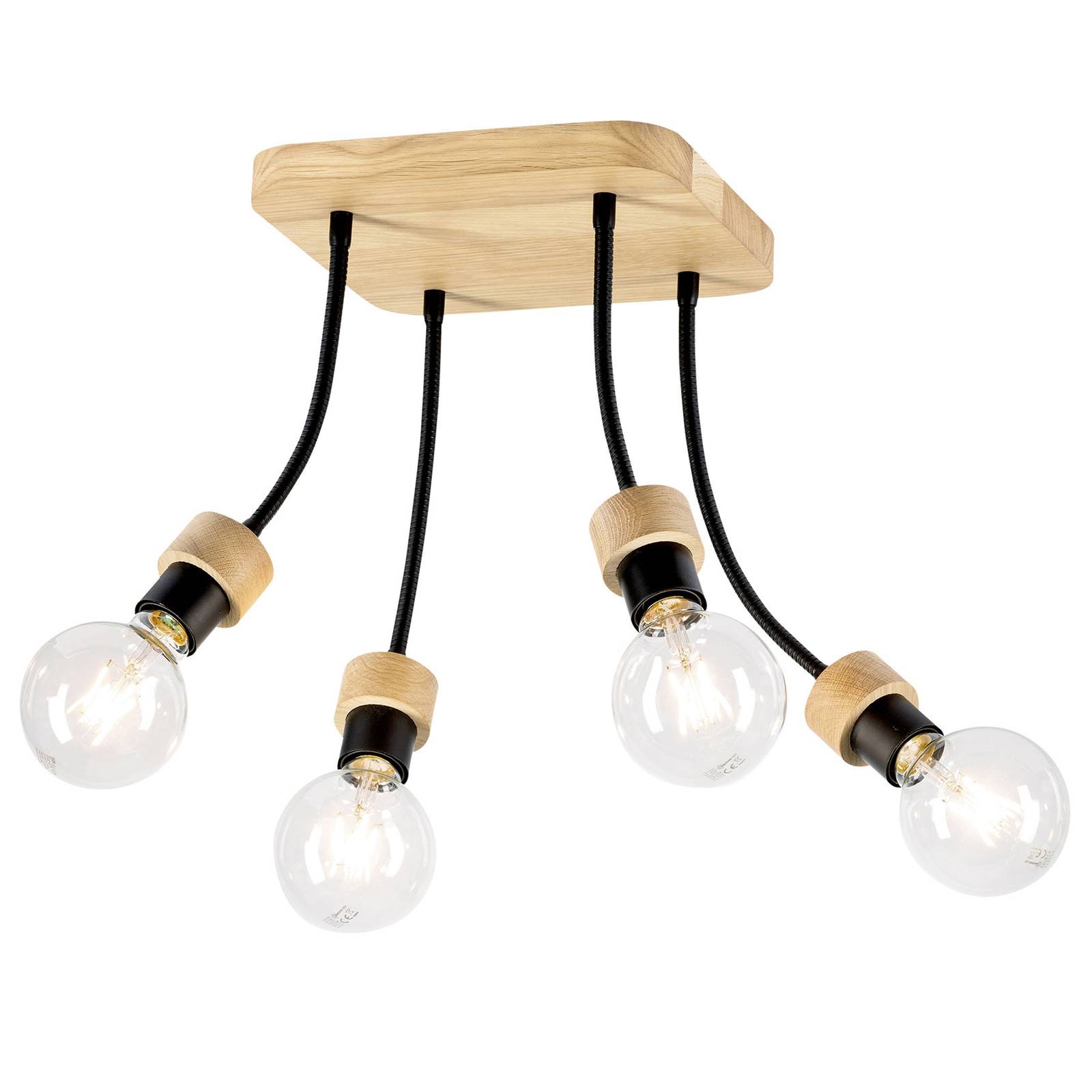 Taklampa Millume ekträ flexibel 4 lampor