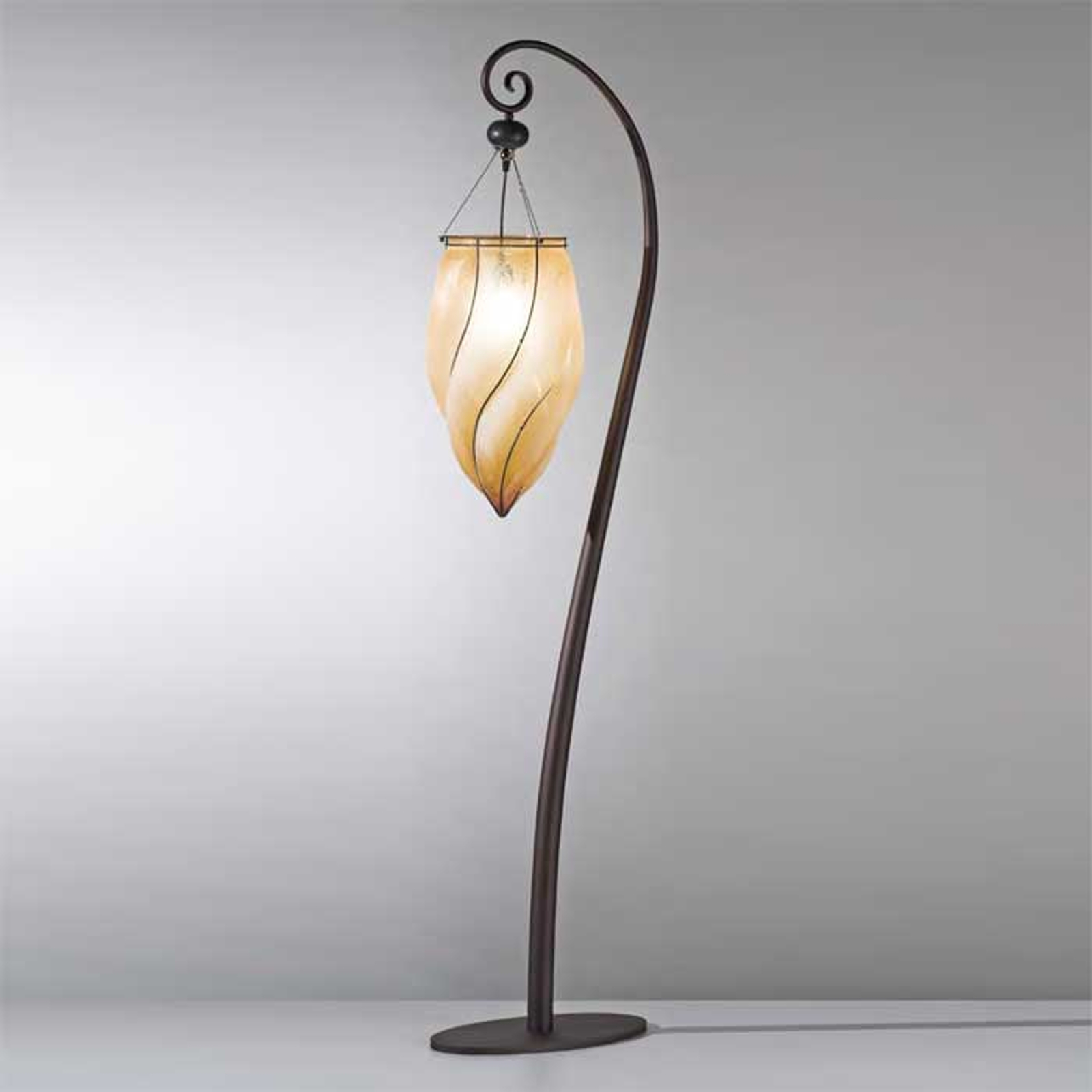 Handgjord, graciös golvlampa POZZO