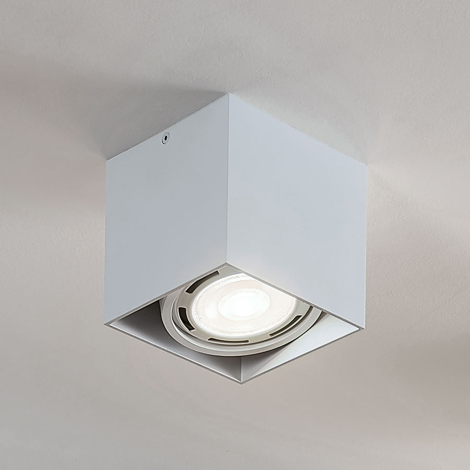 LED-downlight Rosalie 1 lampa kantig vit