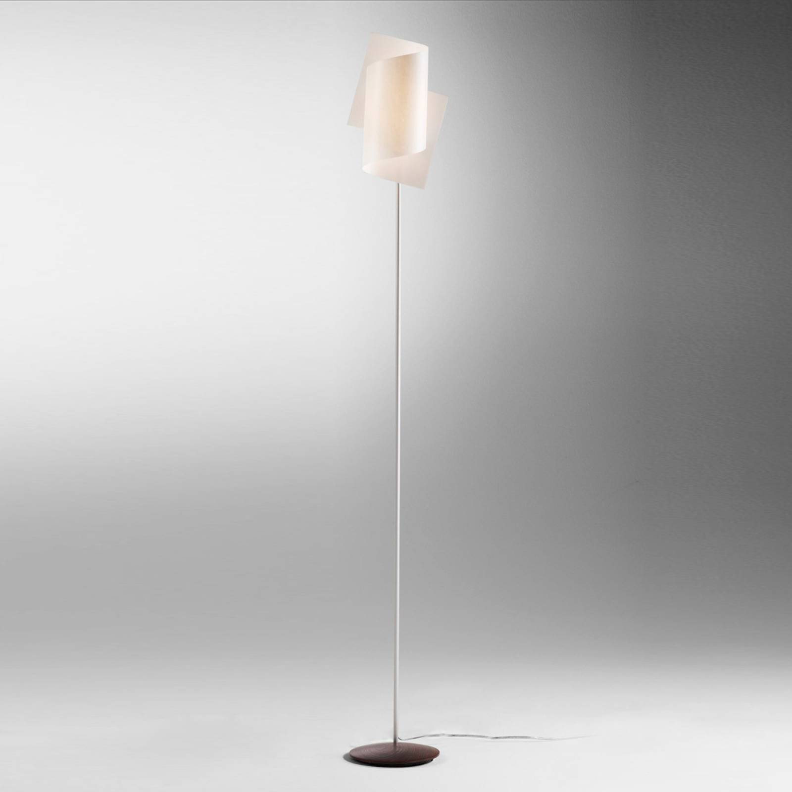 Ovanlig golvlampa Loop 150 cm, valnöt