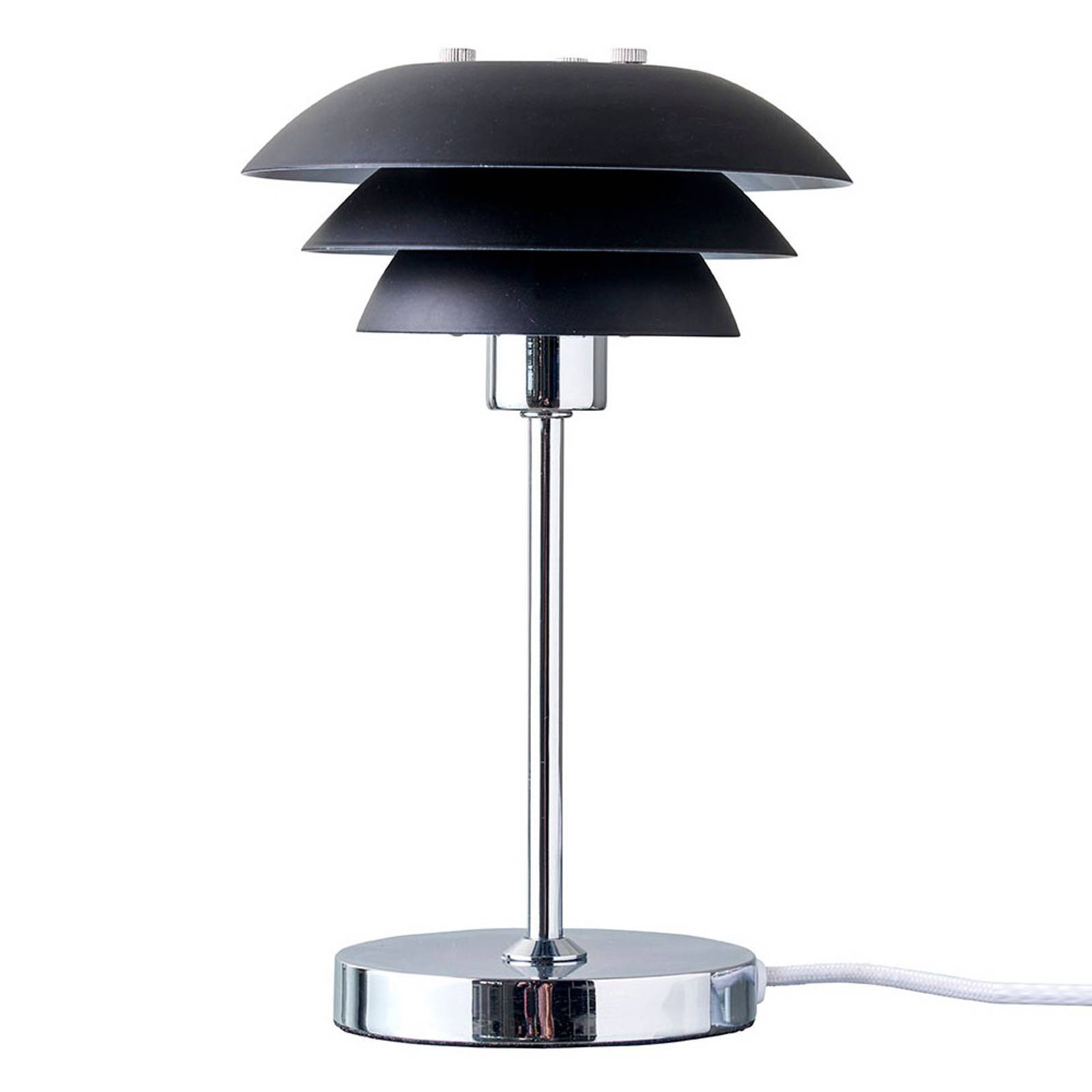 Dyberg Larsen DL16 bordslampa, Ø 16 cm, svart