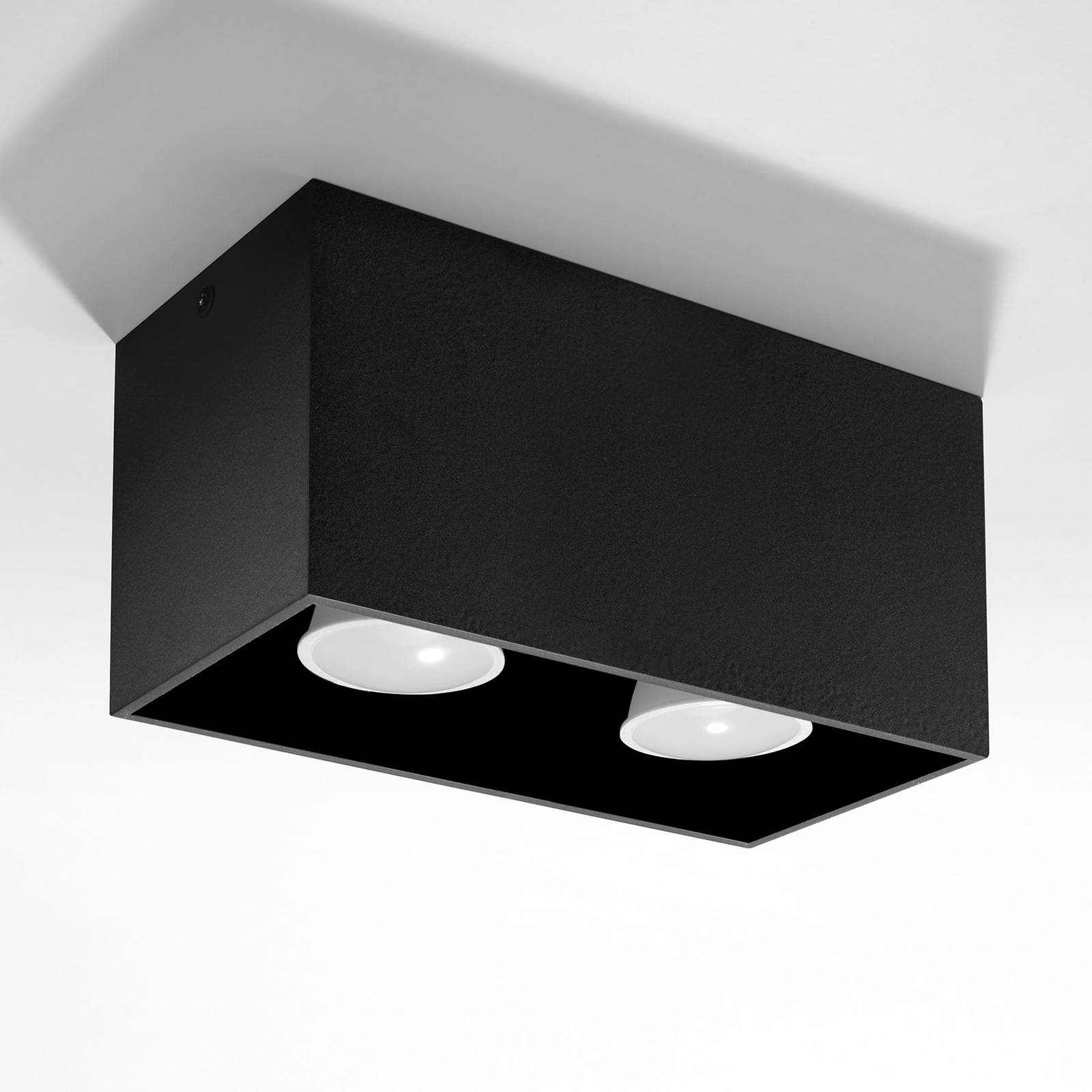 Taklampa Ara Maxi av aluminium 2 lampor svart