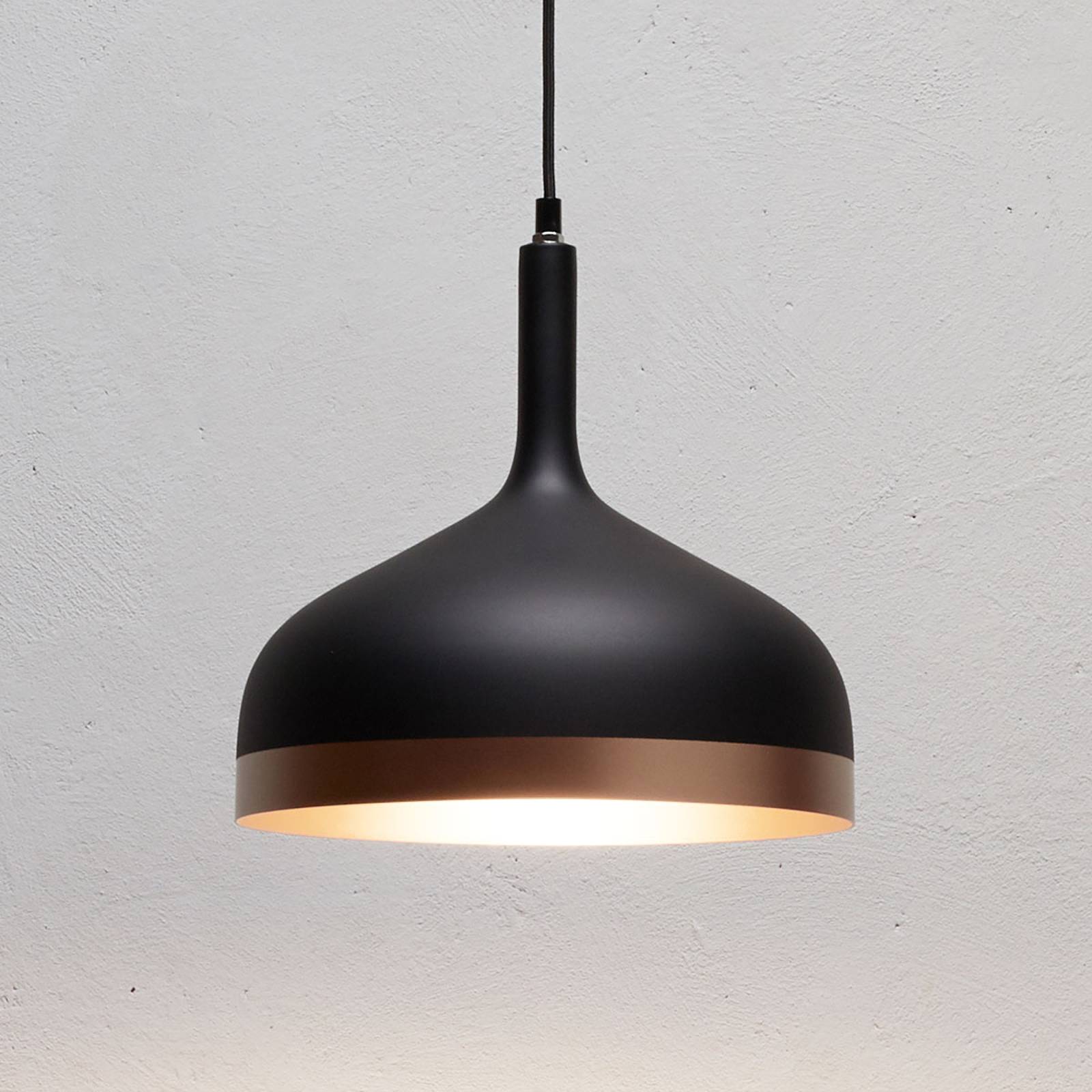 Modern, svart pendellampa Embla