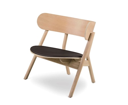 Oaki Loungestol med vaddering- light oiled oak