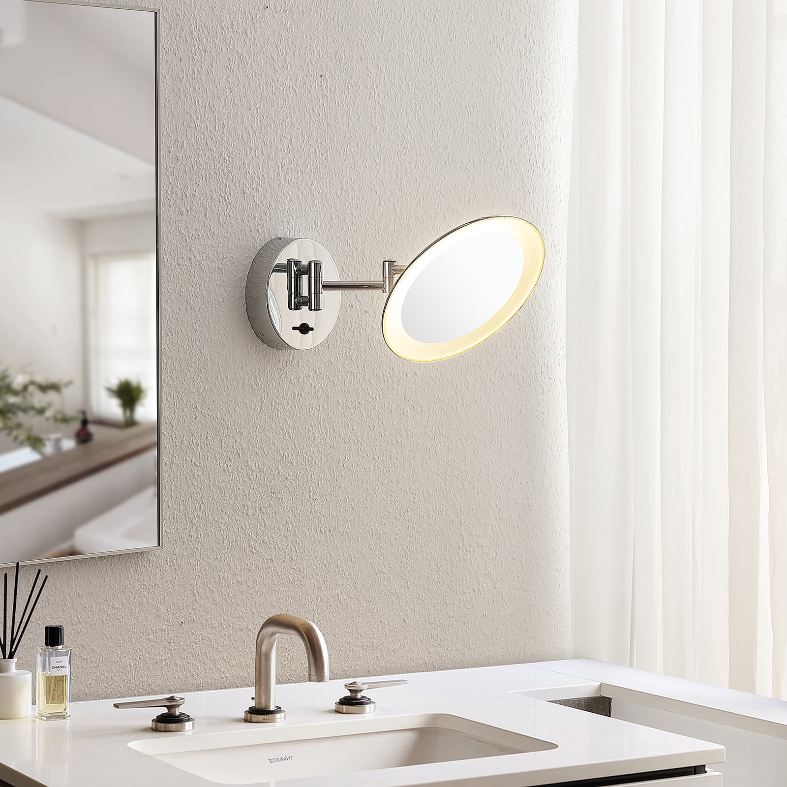 Lindby Fiana sminkspegel med LED-lampa