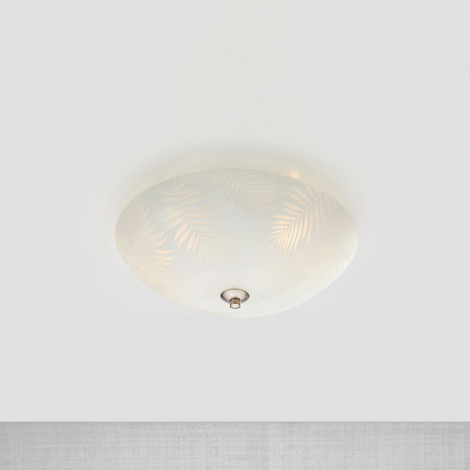 Taklampa Blad av glas, Ø 43 cm