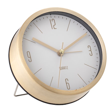 Table Clock Gold Aluminum