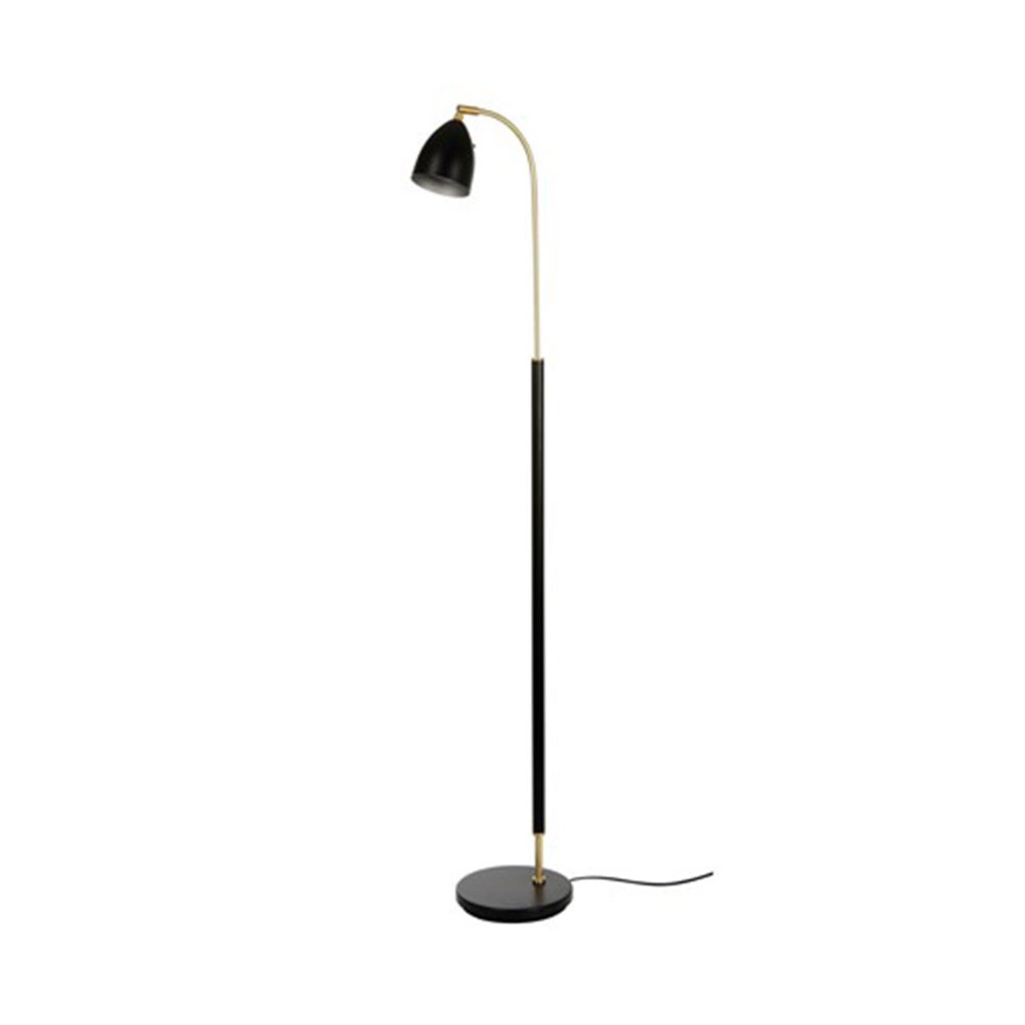 Golvlampa Deluxe LED, svart/mässing