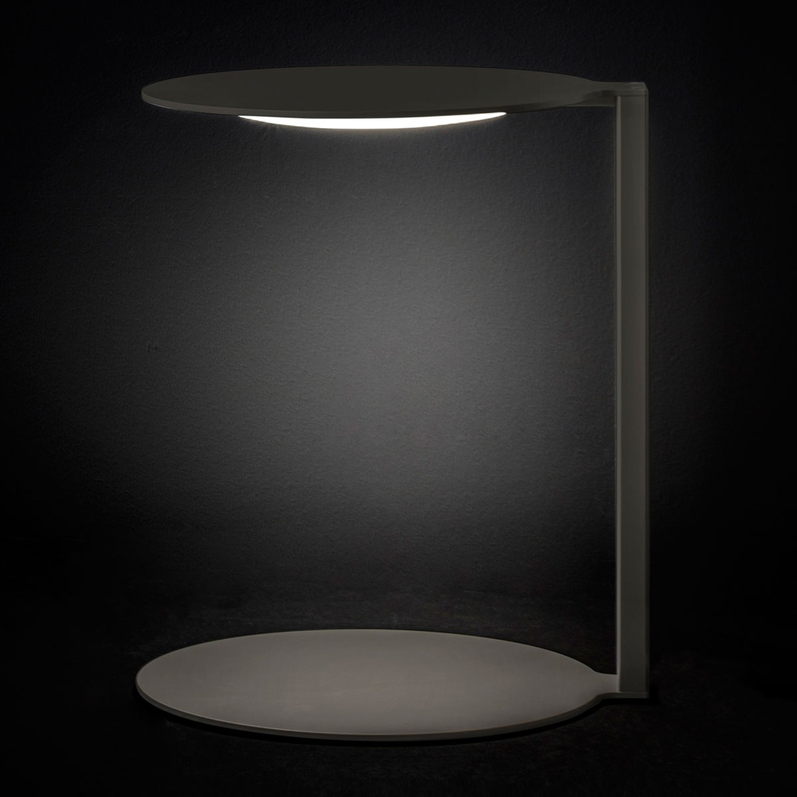 Oluce Duca - mörkgrå LED-designerbordslampa