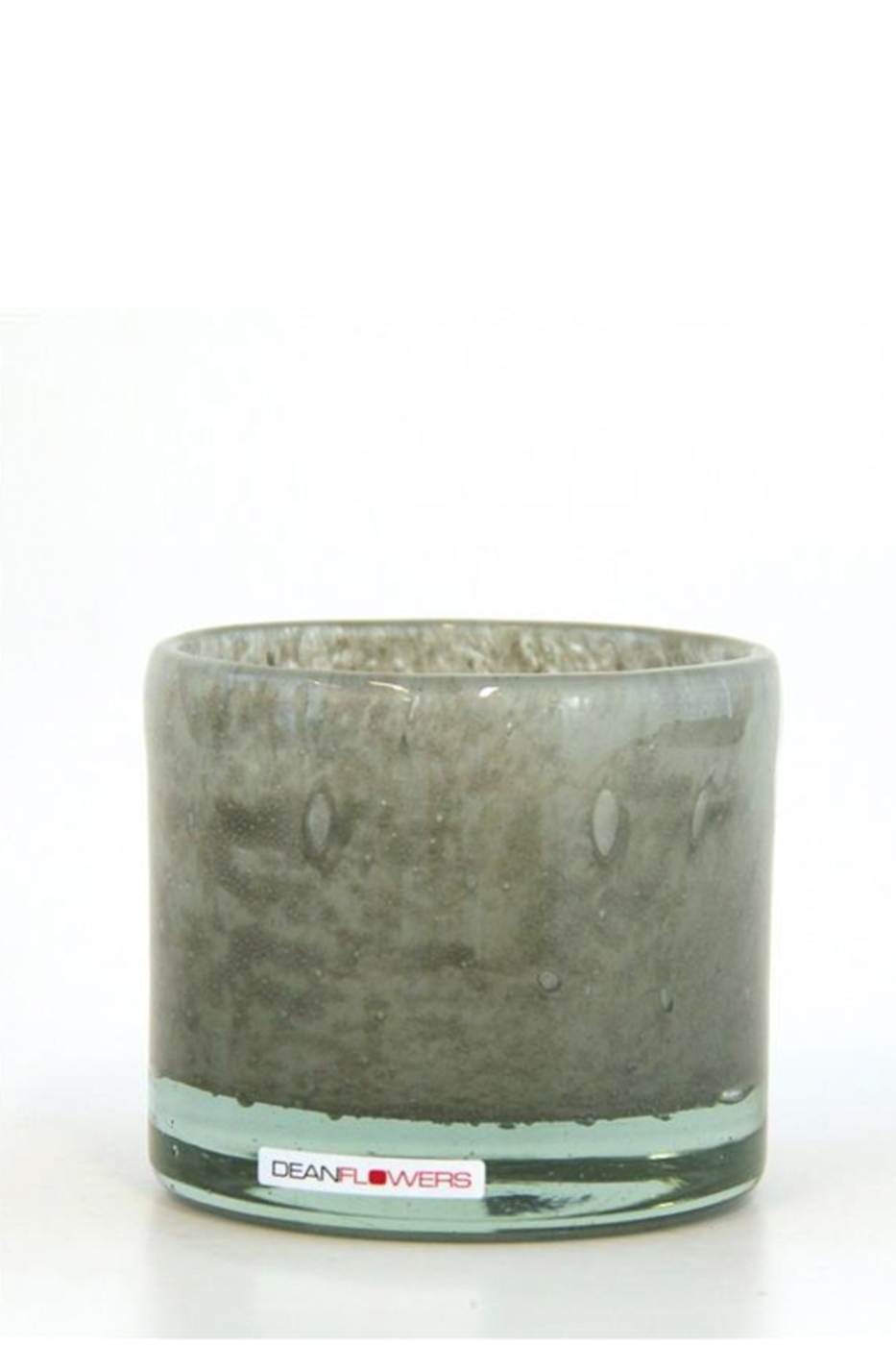 Ljuslykta 9 cm grå glas