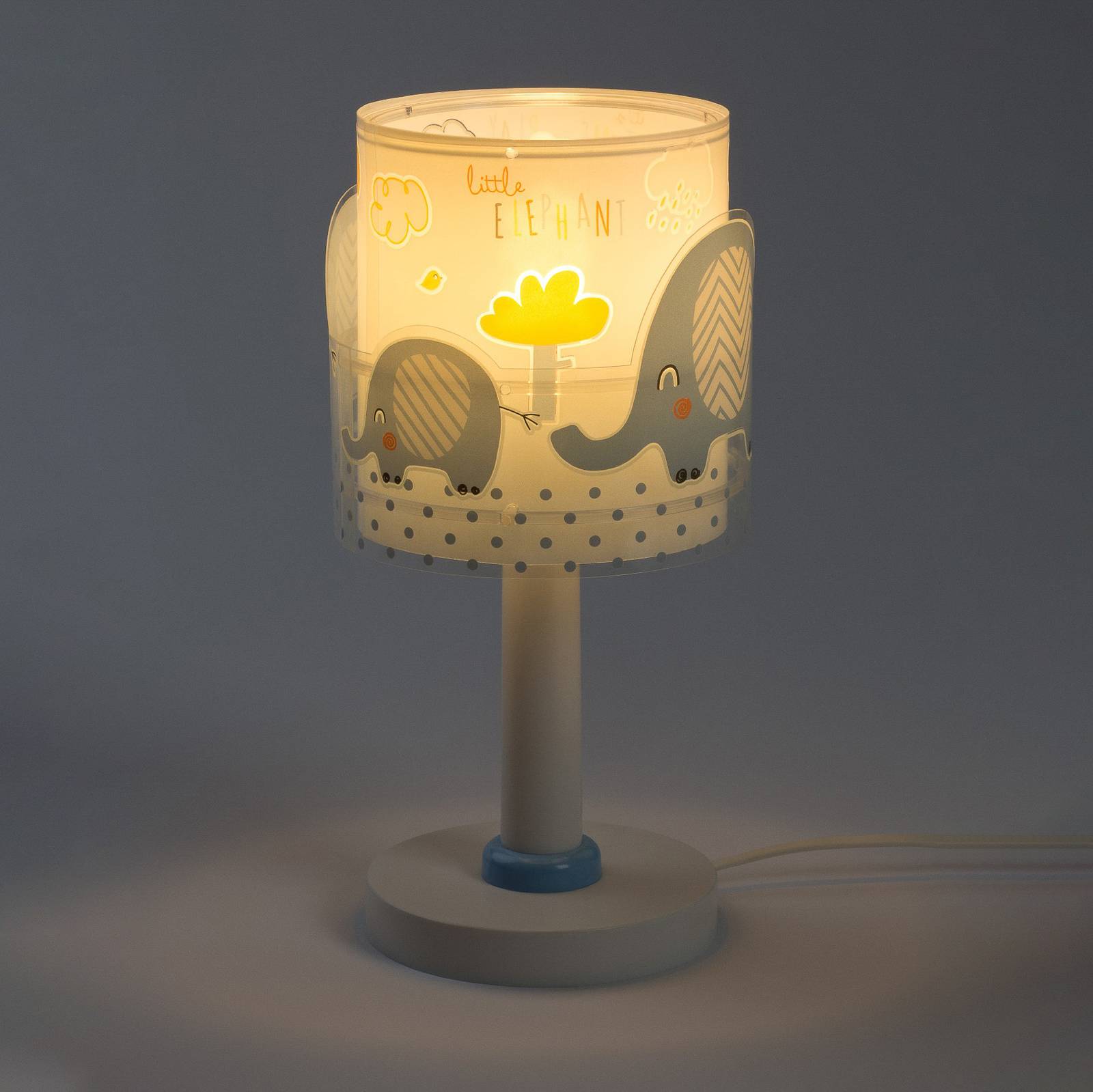 Bordslampa för barnrum Little Elephant, blå