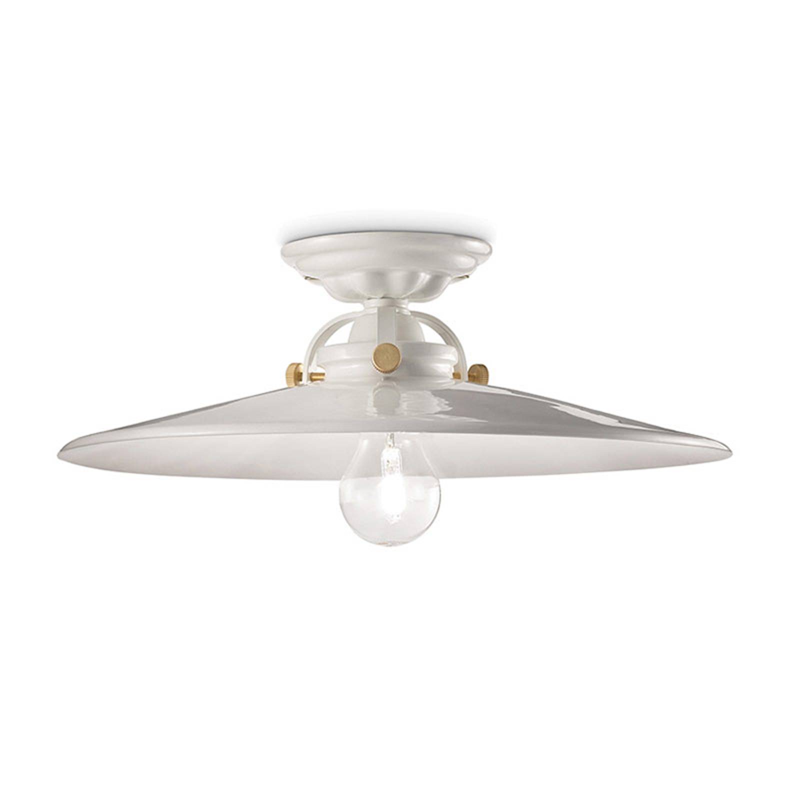 Retro-taklampa C105 vit