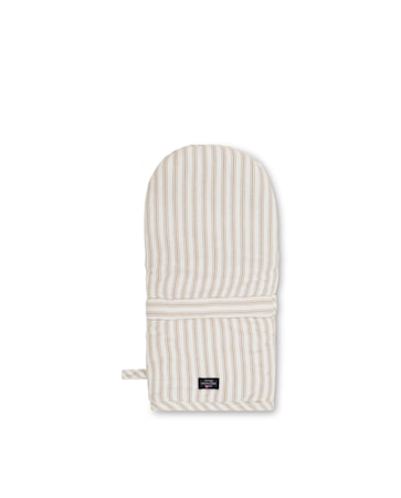 Icons Cotton Herringbone Vante Beige/Vit One Size