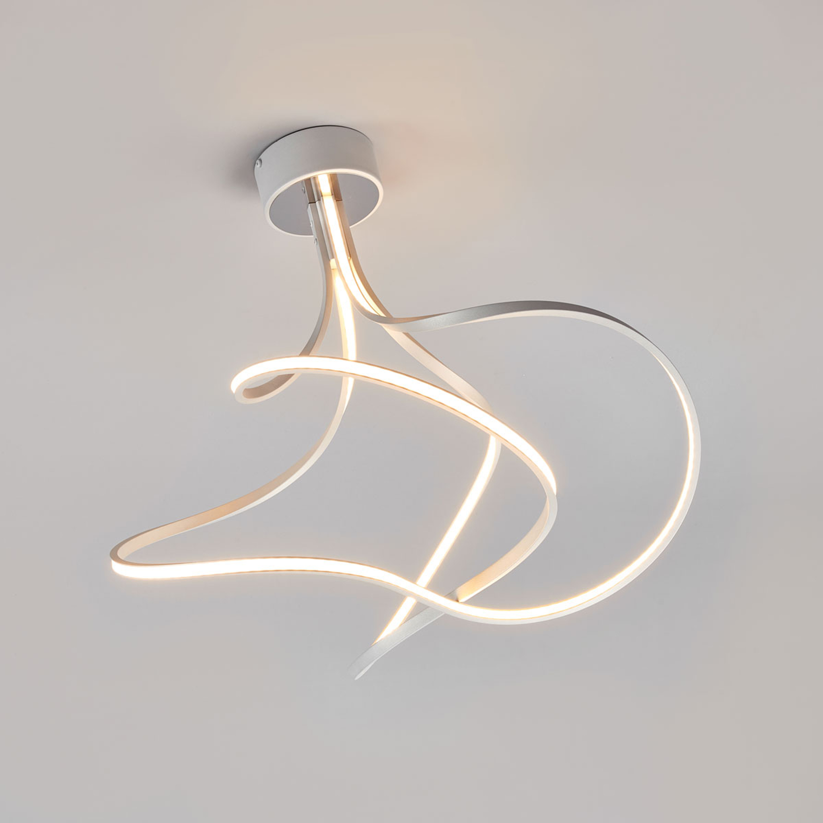 LED-taklampa Lungo aluminium, höjd 42 cm