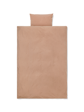 Dot Embroidery Bäddset Dusty Rose