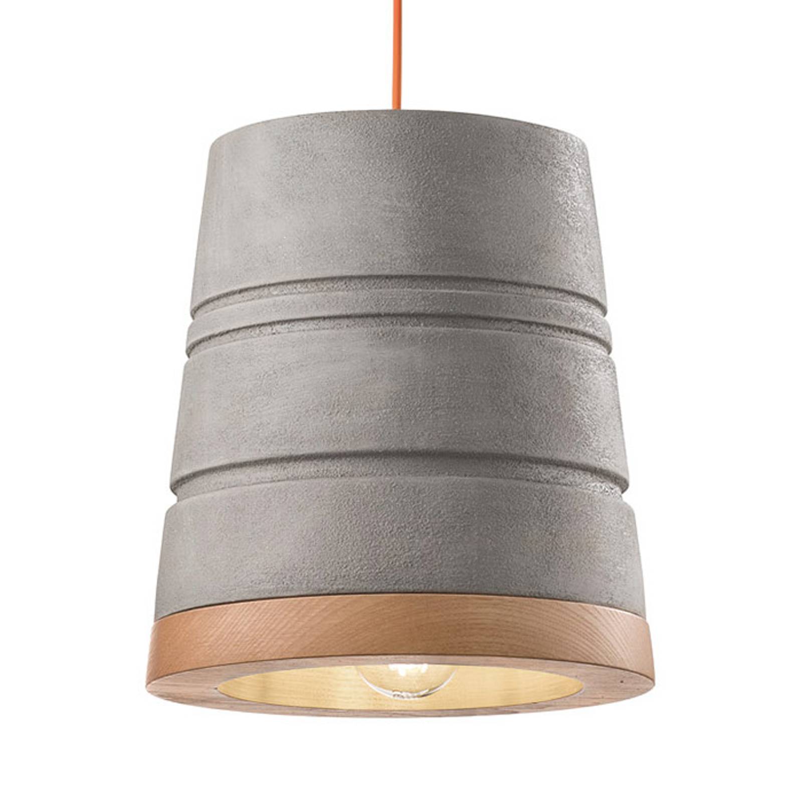 Nordisk keramik-hänglampa C1786 cement