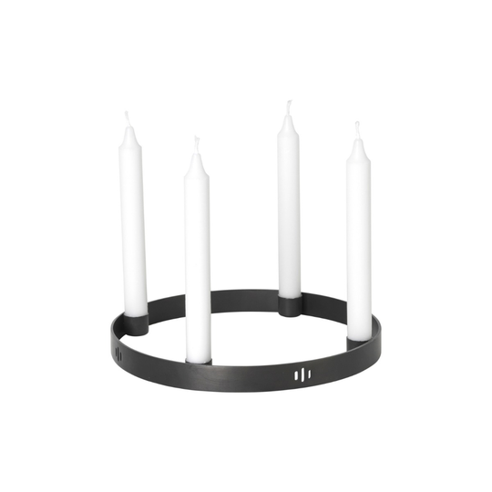 Ferm Living Ljusstake Ring 25x2cm svart