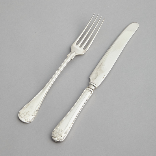 Vintage - Vintage Gammal Fransk Matskedar 8 st