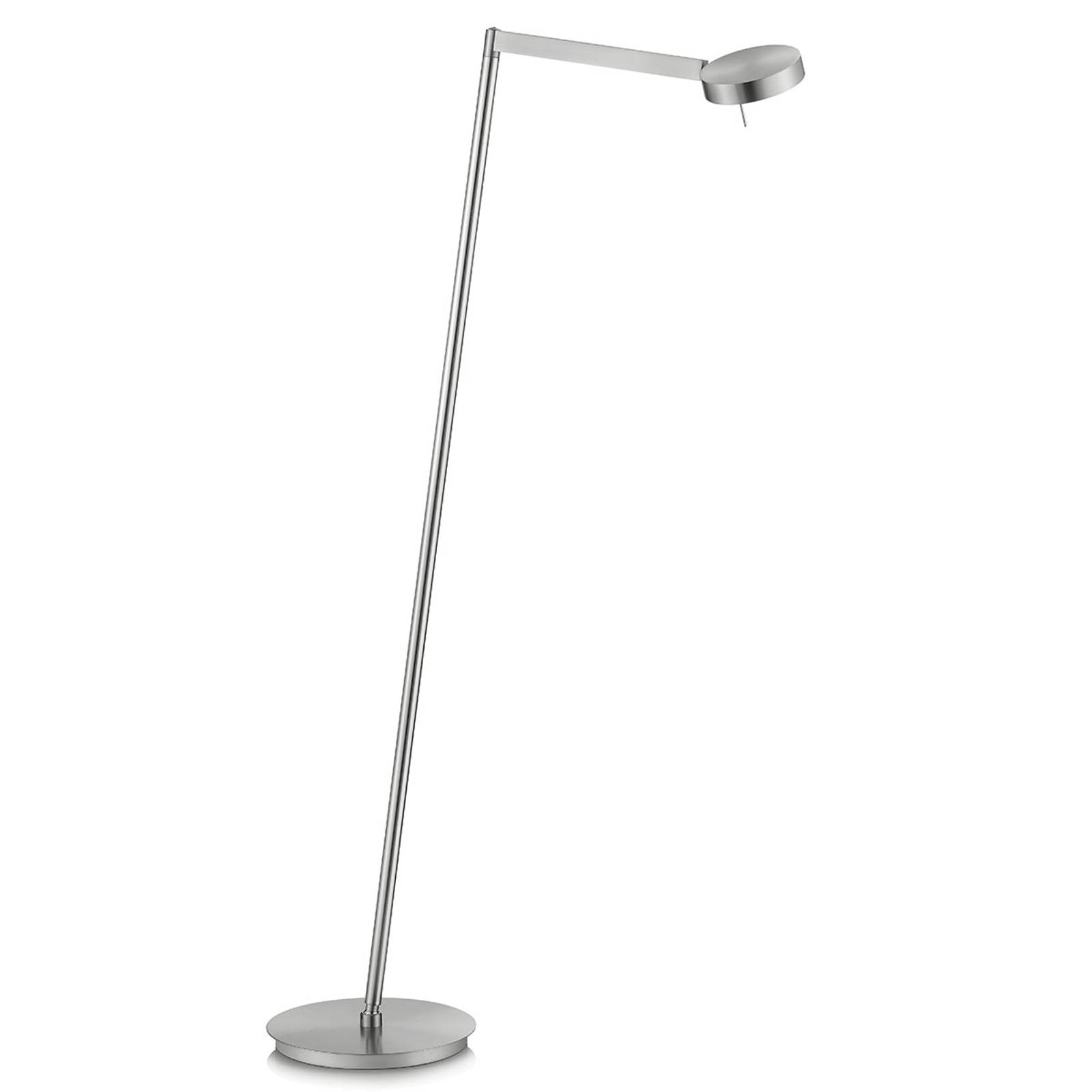 Dimbar LED-läslampa Reading, nickel matt