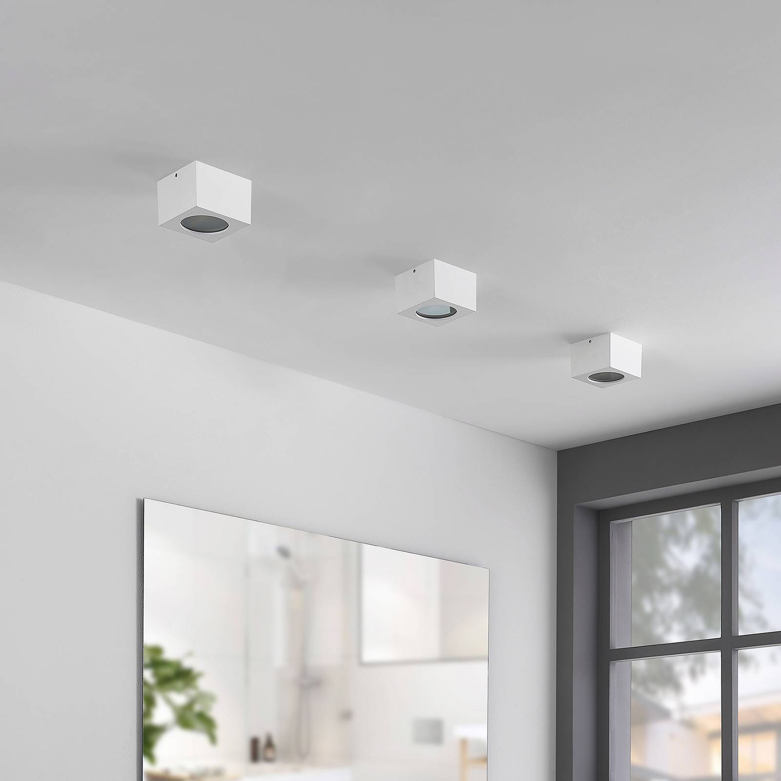 Arcchio Nieva-downlight, G9, vit, kantig